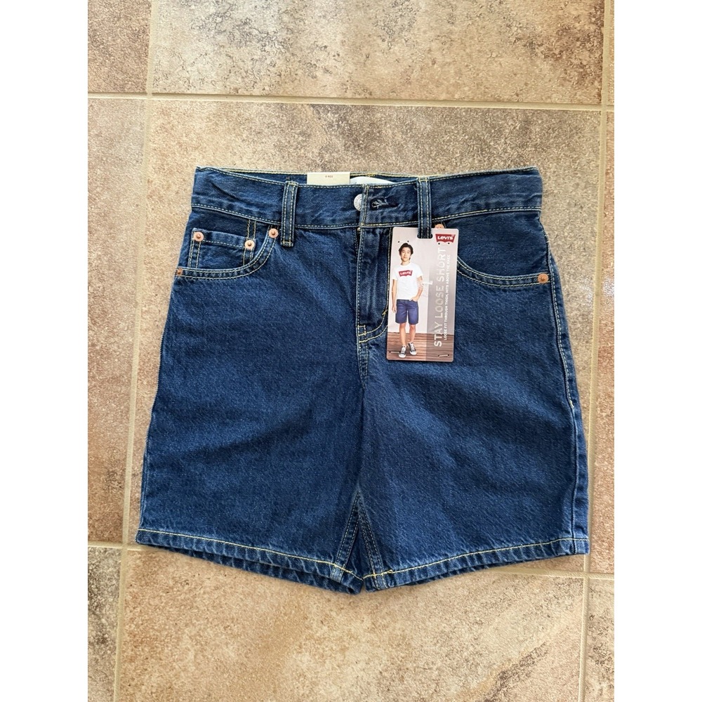 Levi's Boys' Stay Loose Jean Shorts Adjustable Waistband Size 8 Reg NWT